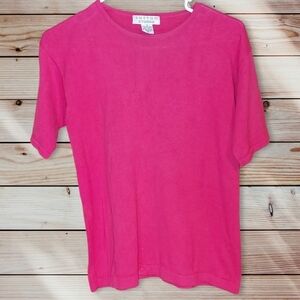 Sutton Studio Women's Pullover Blouse Red Size Small